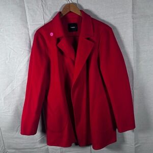 Theory Sileena Cardinal Winsome 2 Wool Cashmere Coat Red Medium O0701402 NWT